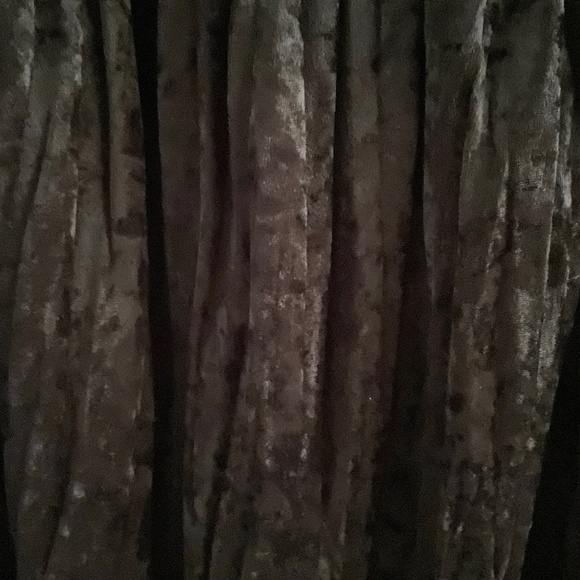 Vintage 90s Y2K Mini Skirt Crushed Velvet Black Flowy Pleated Dark Romantic L - Picture 8 of 13